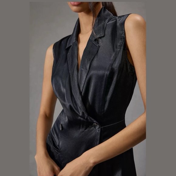 Anthropologie Blazer Romper in Black NWT - Picture 4 of 7
